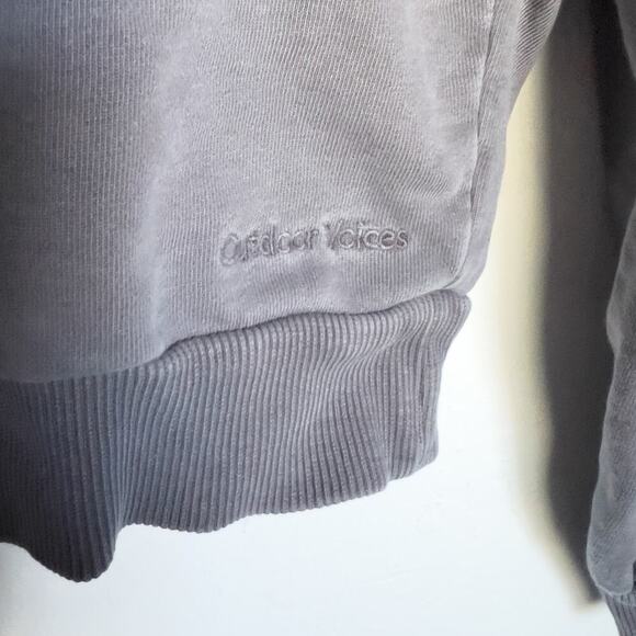 Outdoor Voices Sweatshirt Small Grey Crewneck Cotton French Terry Raglan - Picture 4 of 6